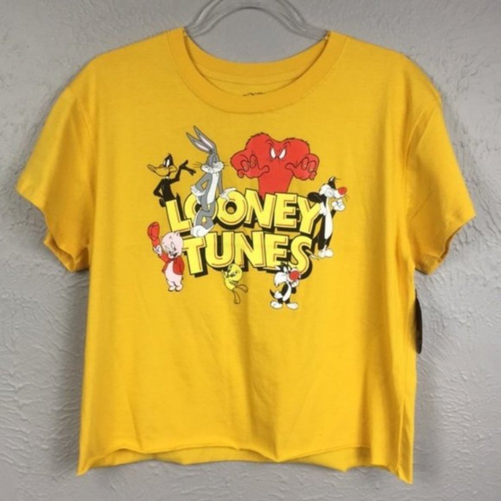 ⚡️Looney Tunes Yellow Graphic Print Crop Top